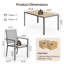 Ensemble de 12 meubles de patio extérieur: Comprend un ensemble de salle à manger 6 places et un canapé modulaire d'angle avec repose-pieds et table basse