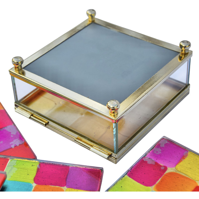 Coaster Set With Holder