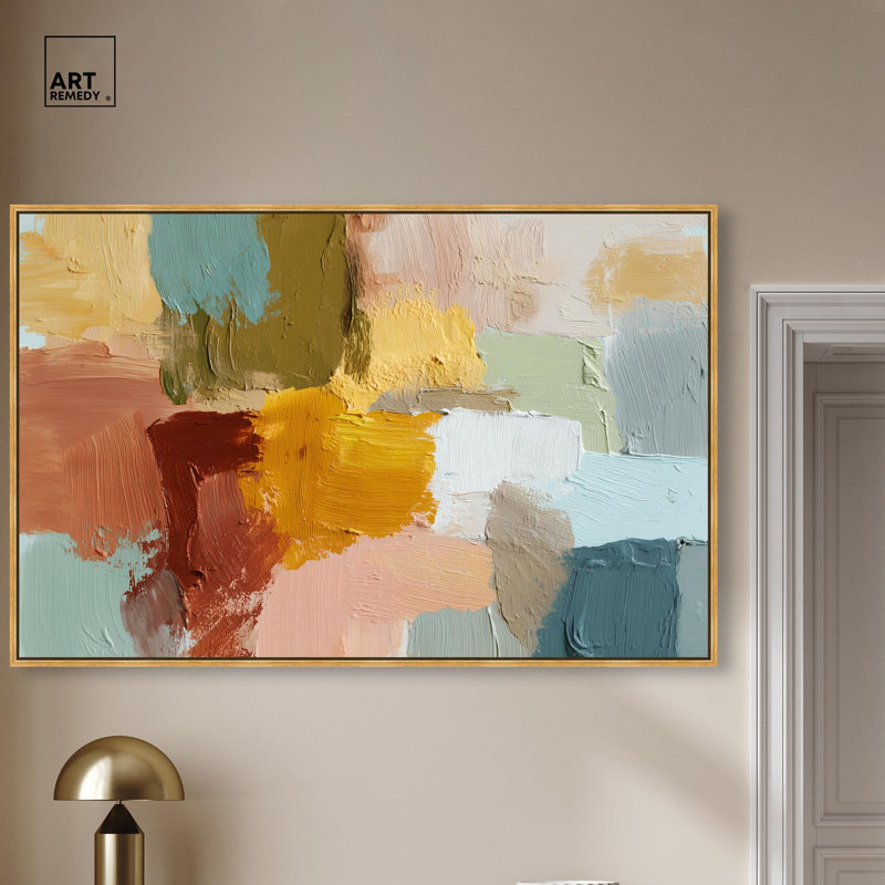 «Sunset Masonry I», reproduction d'art sur toile par Art Remedy, cadre doré, 54 x 36, H 37 po x l 55 po, Cadre doré