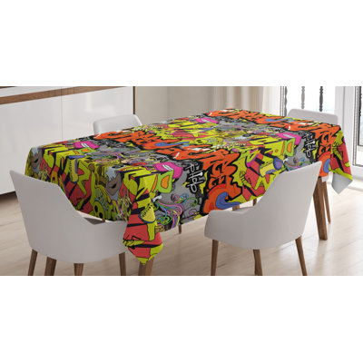 Graffiti Geometric Tablecloth