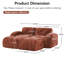 Rouge désossé en forme de U avec mousse haute 32d, tissu de velours doux, design, glissade, mobile, sans assemblage, pour art et éponge à haute densité, base, coins de lecture confortables