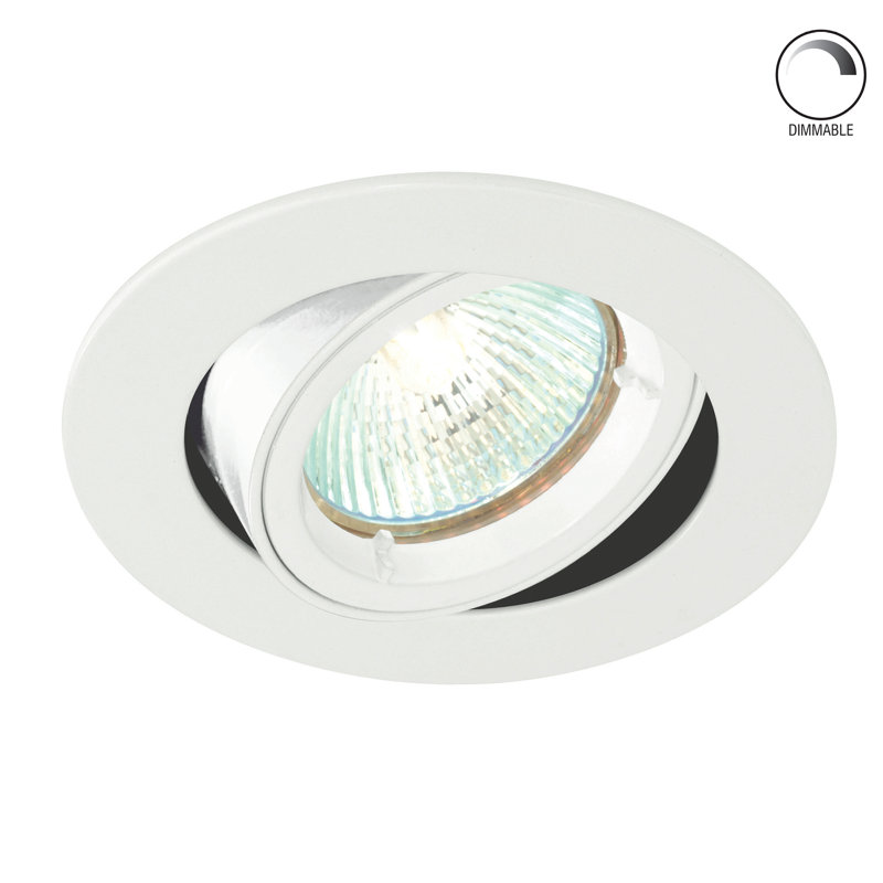 Muthanna Adjustable 9.5cm Recessed Lighting Kit, Gloss white