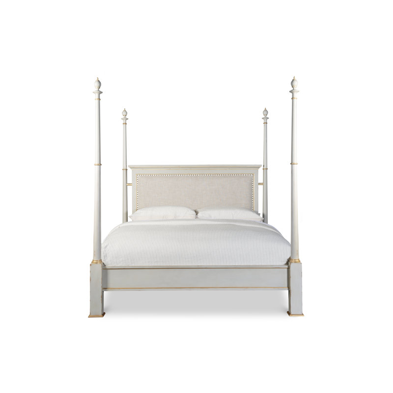 Monarch Linen Four Poster Bed, Queen