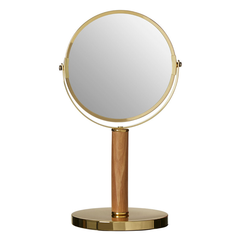 Solid Wood Flat Floor Mirror, Gold