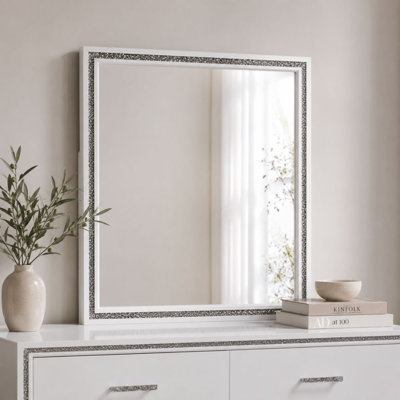 Azalea blanc 38 po X P 38 po Miroir carré H