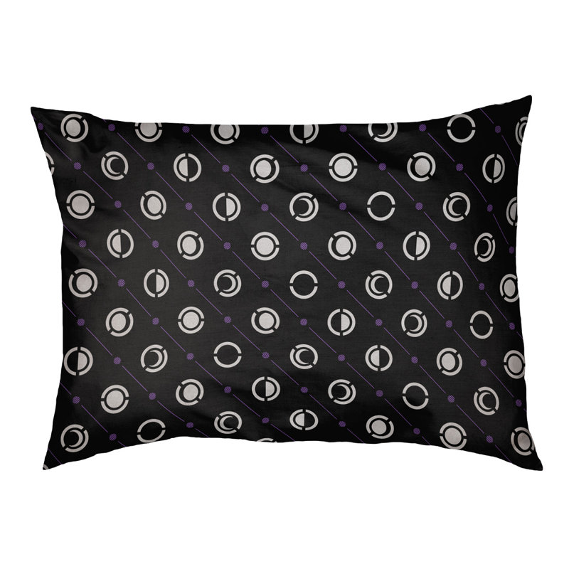 Coussin intérieur pour chien moon phases Chenault, Moyen (l 40 po x P 6,5 po x H 30 po), Mauve / Gris
