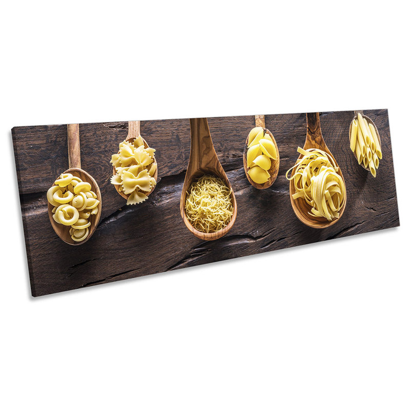 Pasta Spoons Kitchen 1 Piece Wrapped Canvas Panoramic Wall Art, 40.64cm H x 121.92cm W x 2cm D
