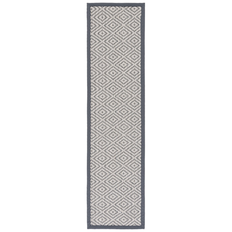 Tapis géométrique en laine et sisal Shellharbour Palm Beach, Tapis de couloir 2 pi x 8 pi