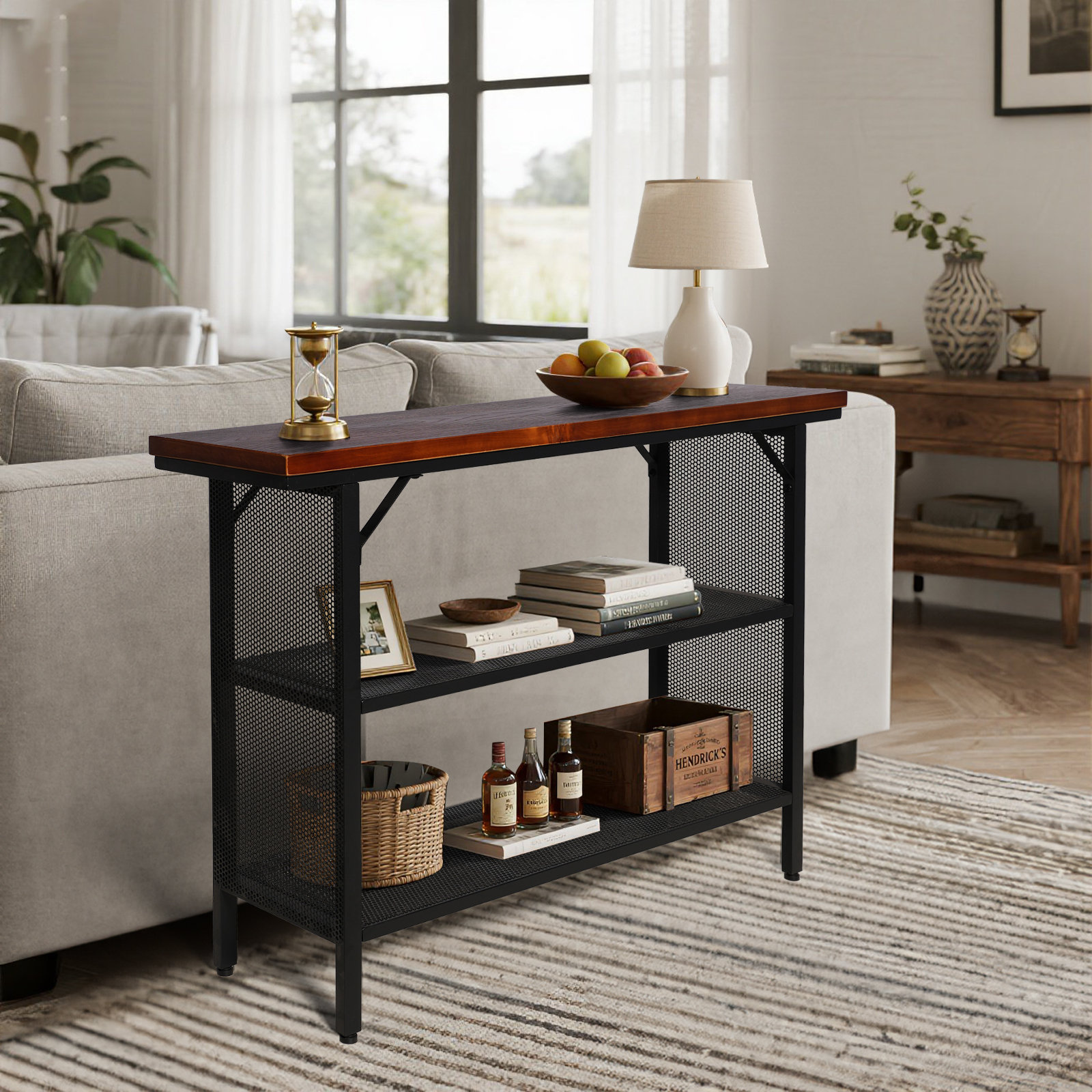 VIAGDO Tables d'appoint, Lot de 2, Tables de Chevet, Bouts de canapé à 3 Niveaux, Table de Nuit