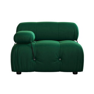 Upholstered Modern Velvet Fabric Single One-Armed Chair