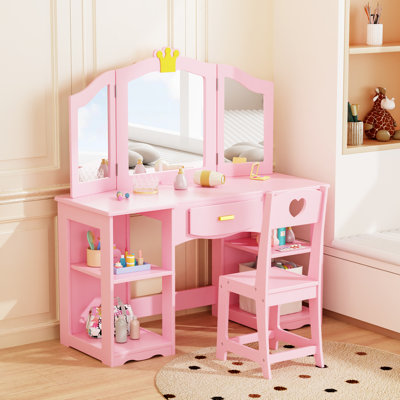 Ensemble de meuble-lavabo 24 "à miroir 3 pliants
