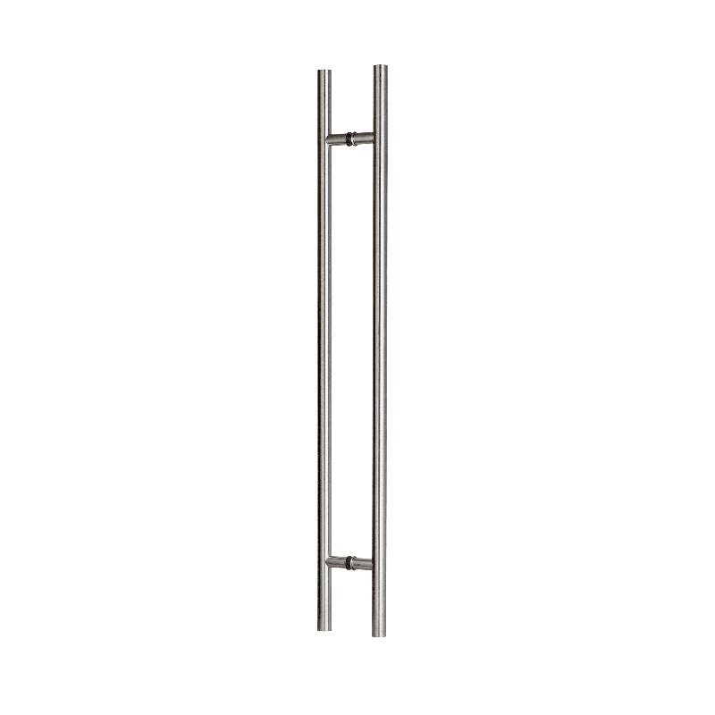 Poignée de porte longue, poignée de porte d'entrée ronde en forme de «H», acier inoxydable 304, Satin