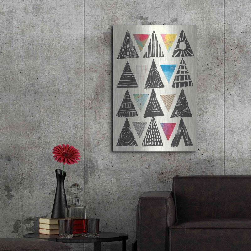 Brayden Studio® «Triangles» par Courtney Prahl, art mural en métal