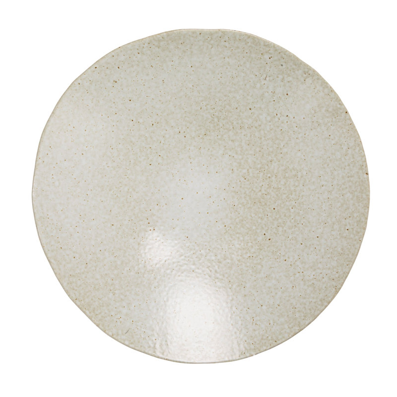 Speckled Stoneware Footed Platter