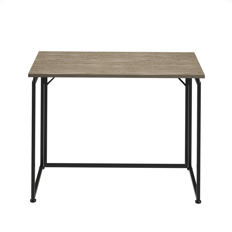Space Saving Folding Desk Writing Desk, Natural/Black