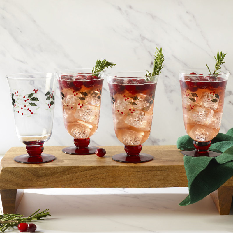 Pfaltzgraff Winterberry Water Goblets, Set of 4