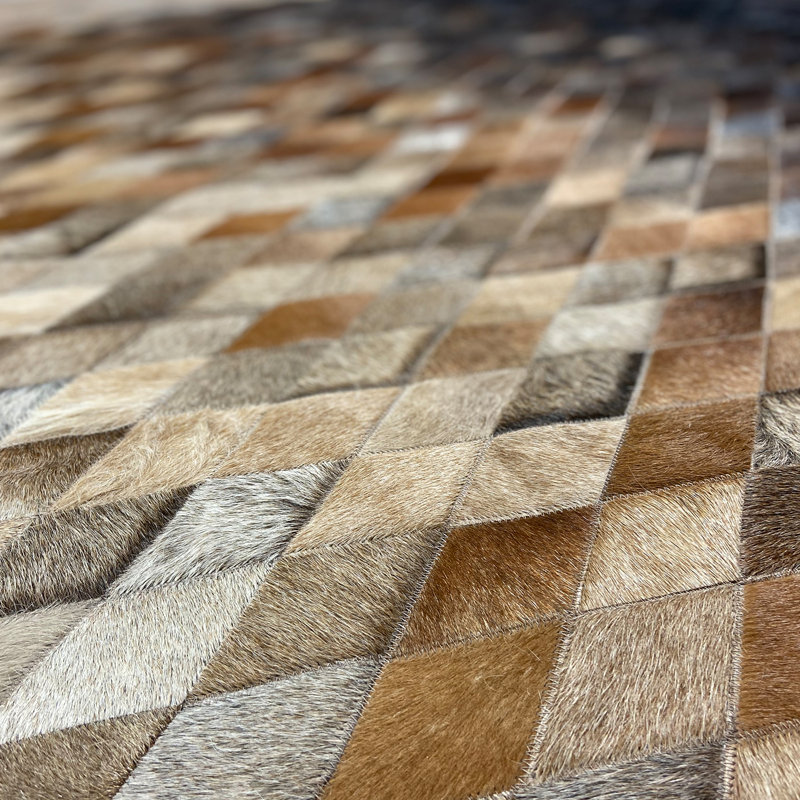 Tapis fait à la main Demeter, Rectangle de 5 pi x 8 pi, Taupe/Grey/Brown
