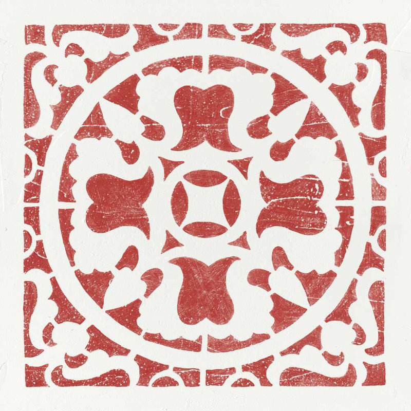 " Hacienda Tile I " by Moira Hershey, 20" H x 20" W