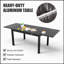 Table de salle à manger en aluminium extensible pour terrasse de 35 à 71 pouces, résistante aux intempéries et réglable pour une utilisation intérieure et extérieure-1833981544