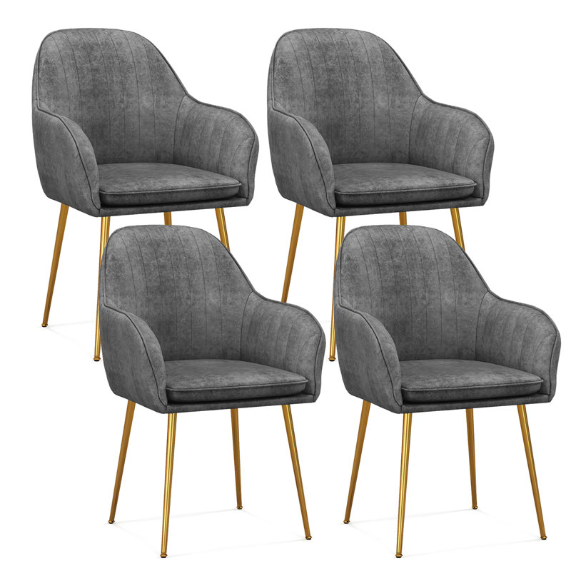 Fauteuil en velours l 23,5 po Hassania, Gris