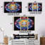 Sacred Star Blue Green - Boho Mandala, ensemble de reproductions d'art mural-717758515-717758512
