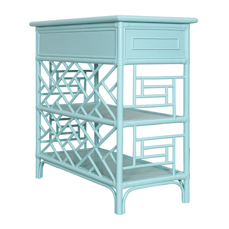 Chippendale End Table, Turquoise