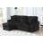 Plush Sectional Sofa W/ Pull Out Sleeper Made With Velvet Fabric--241072990