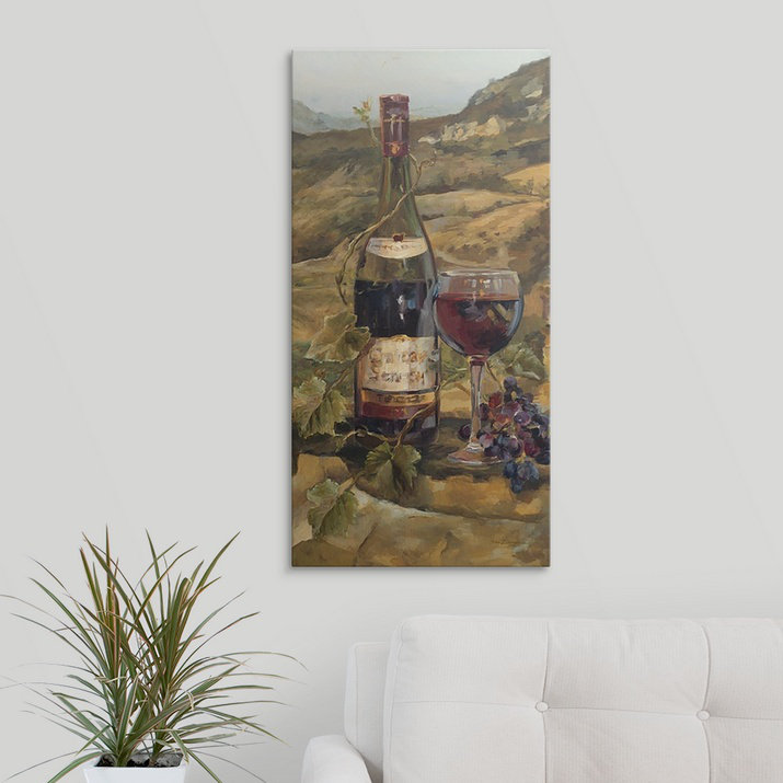 « tuscan valley red » par marilyn hageman, reproduction d’art, H 30 po x l 15 po x P 1,5 po, Toile