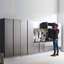 Armoire de garage murale de la série - Gris métallique avec fermeture en douceur, options de rangement en profondeur, résistance à l'eau, à la chaleur, aux taches et aux égratignures, gris, rangement, eau / chaleur / taches