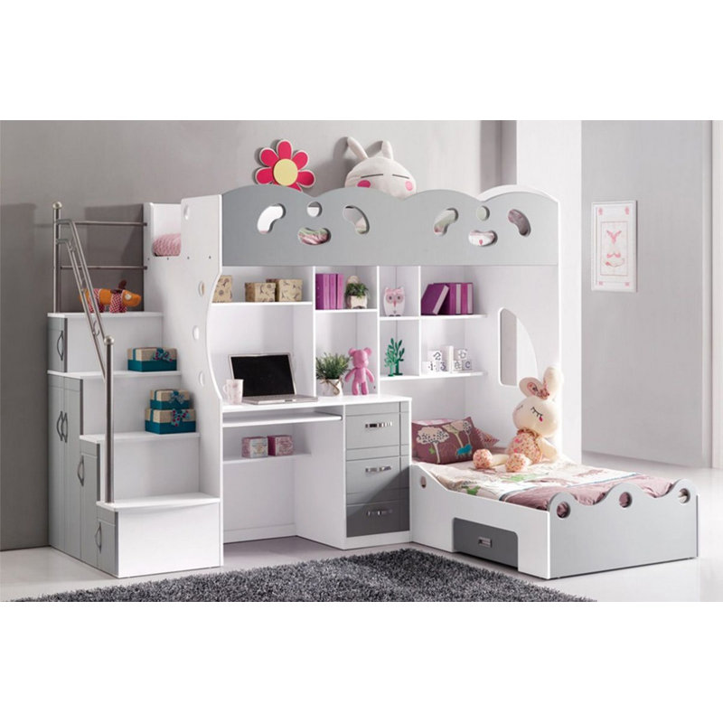 Shaunie European Single (90 X 200 Cm) Bunk Bed with Storage Included