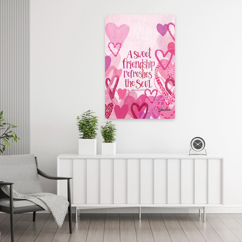 A Sweet Friendship, art contemporain abstrait, H 36 po x l 24 po