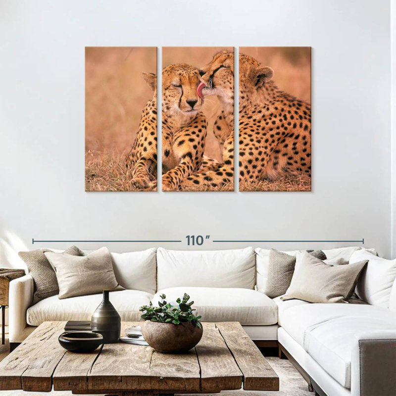 Brampt Sweet Loving Cheetahs, 48" H x 74" W