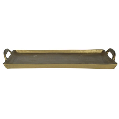 Fitz Tray With Handles, Brass - Lrg