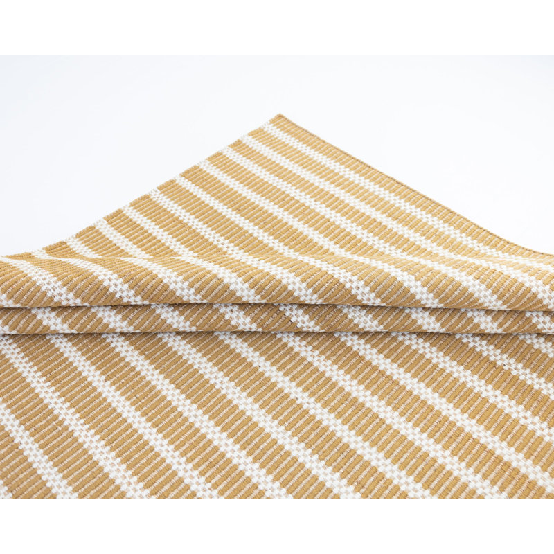 Jute & Wool Striped Rug, Ochre Brown, 8' x 10'
