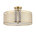 Gold Effect/White Fabric/Frosted Glass