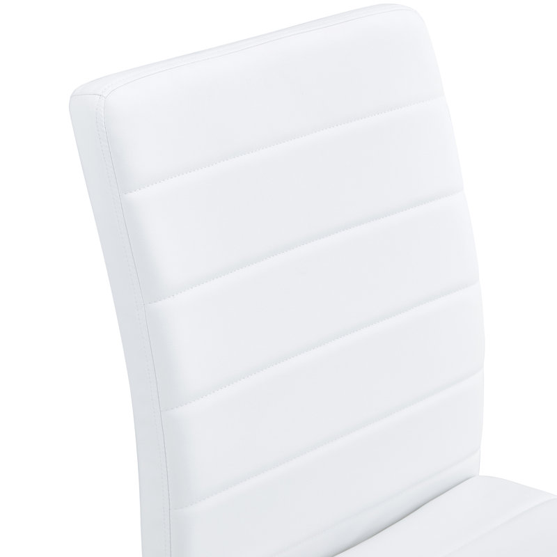 Ensemble de 6 - Ensemble de chaises robustes: coussin épais de 2,1 po, structure en fer, pour la maison ou le bureau. Couleurs classiques, excellent rapport qualité-prix