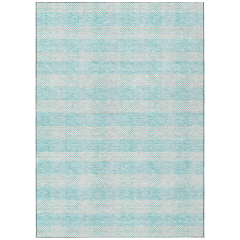 Tapis intérieur / extérieur lavable 8 pi x 10 pi Aqua