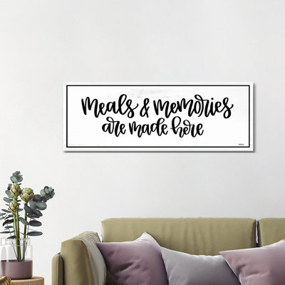 Meals + Memories by Imperfect Dust - Panoramic Textual Art on Canvas