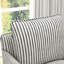 Fauteuil demi-tonneau pivotant moderne à rayures douces 29,7 po avec coussin amovible-1786467229