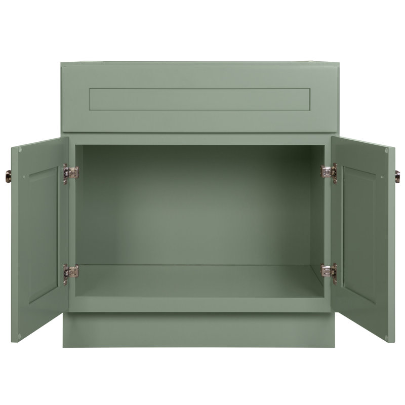 Evergreen Fog 30-Inch Freestanding Wood Bathroom Vanity