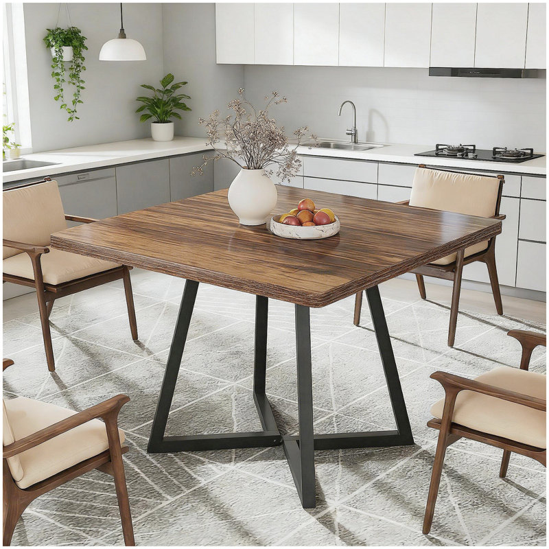 Vintage Square Dining Table,Wood Kitchen Table,Classic Design Dining Table