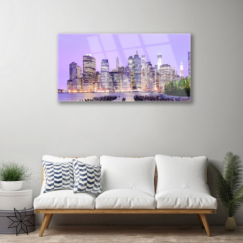 Houses City - Unframed Photograph on Glass