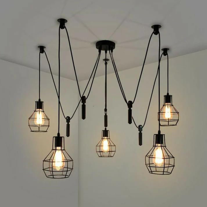 5 - Light Black Cluster Pendant, No