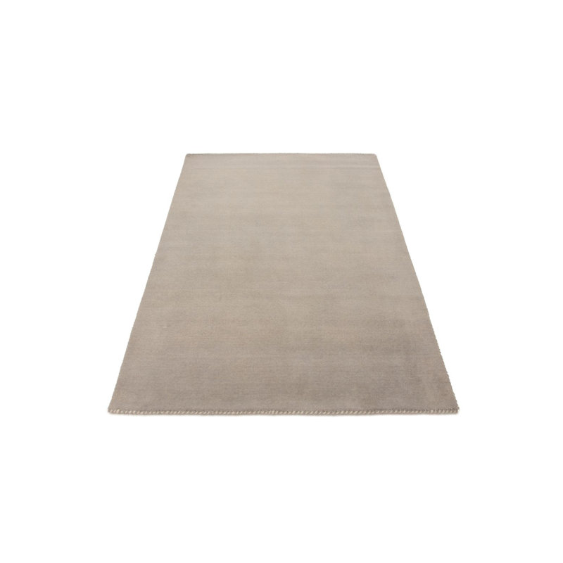 Wool Hand Woven Area Rug, Light gray, Rectangle 80 x 150cm