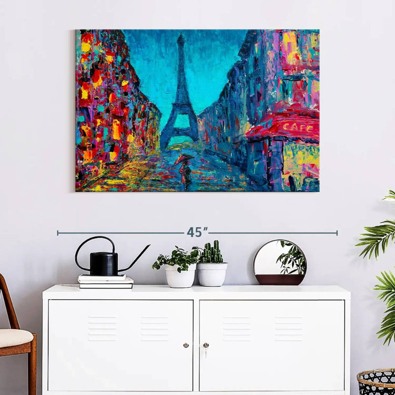 Ravi Paris Night Stroll Abstract, 26" H x 39" W