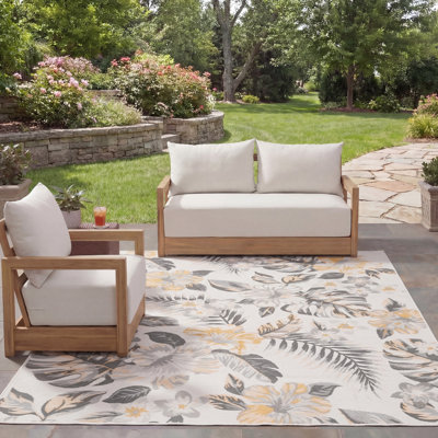 Gardenar Sunrise Performance Floral Indoor/Outdoor Area Rug