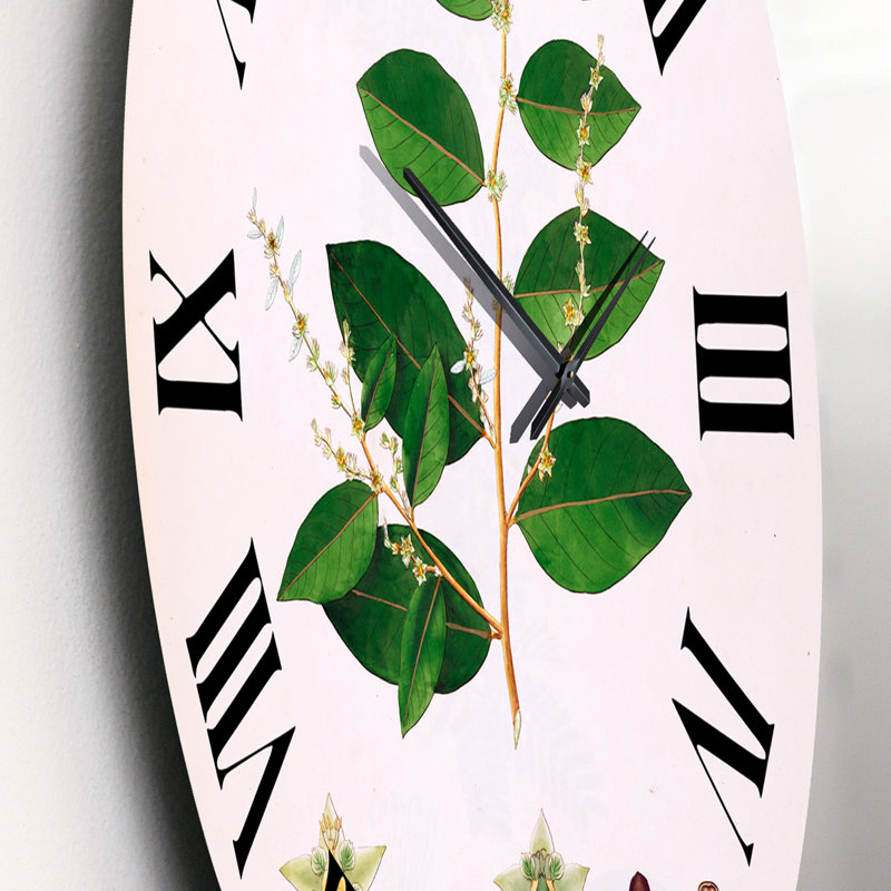 Horloge murale rétro Vintage Plant Life, Petit