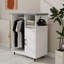 Chariot à repasser avec planche à repasser roulante, armoire à repasser polyvalente avec roues, solution de repassage compacte