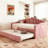 Upholstered Daybed with Trundle ,Velvet Sofabed with USB Charging Ports-391783679