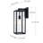 19.2 in. 1-Light Matte Black Hardwired Outdoor Wall Lantern Sconce